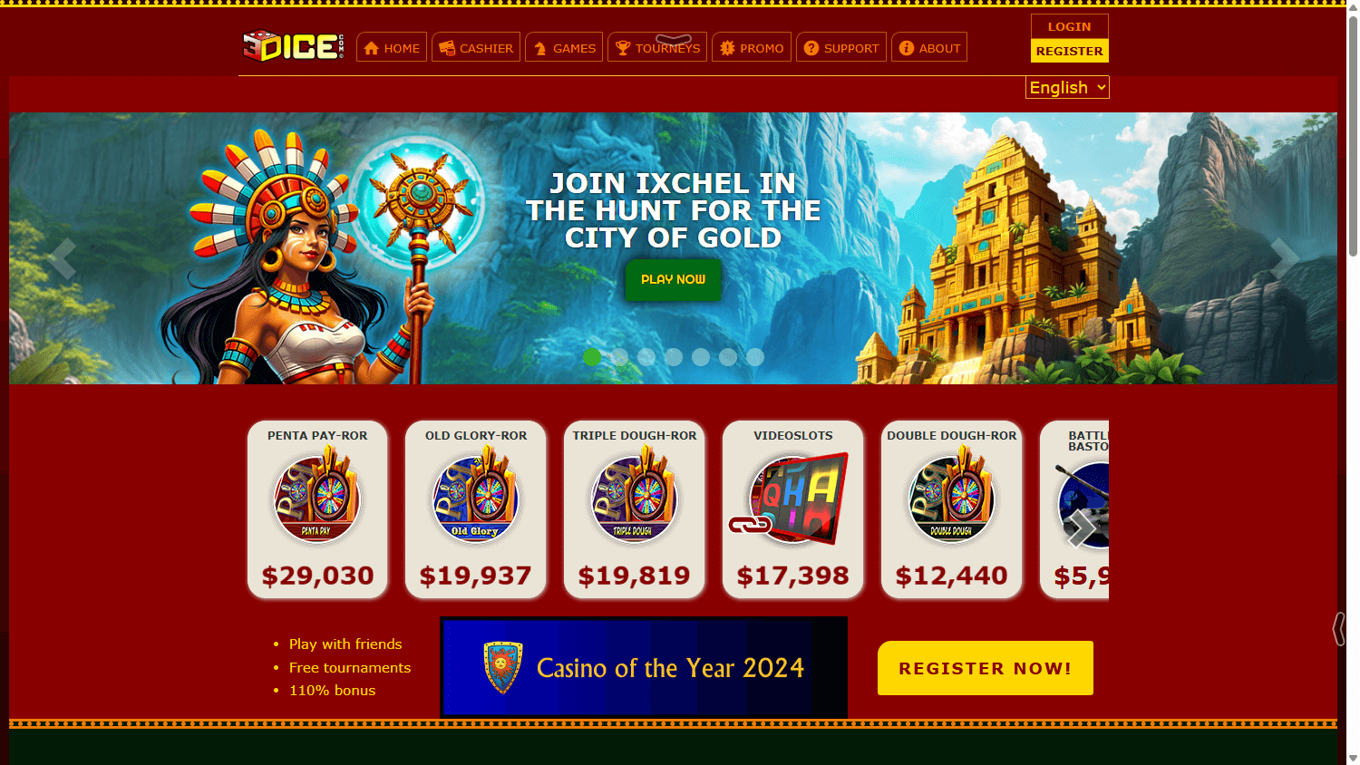 3DICE Casino Desktop screenshot